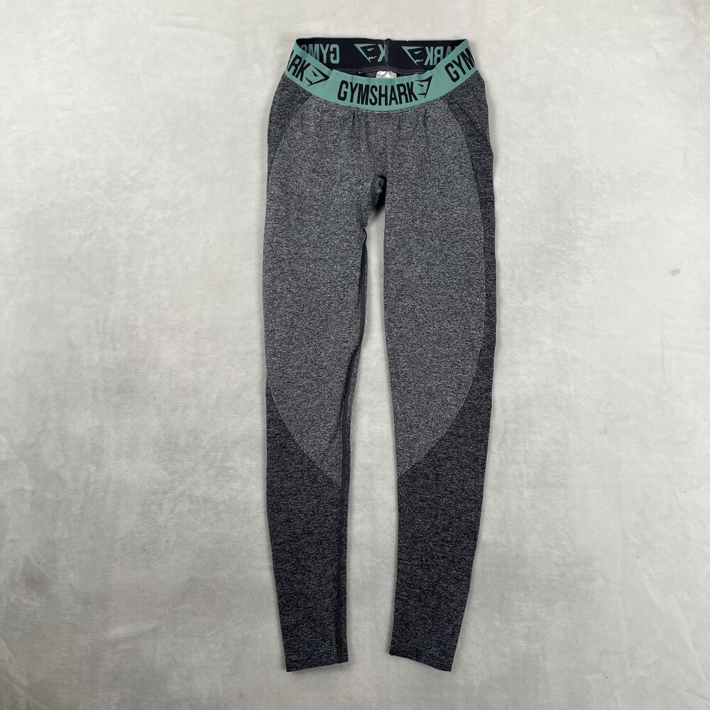 Gymshark Leggings Womens Small Gray Seamless Compression Logo Waist Athletic